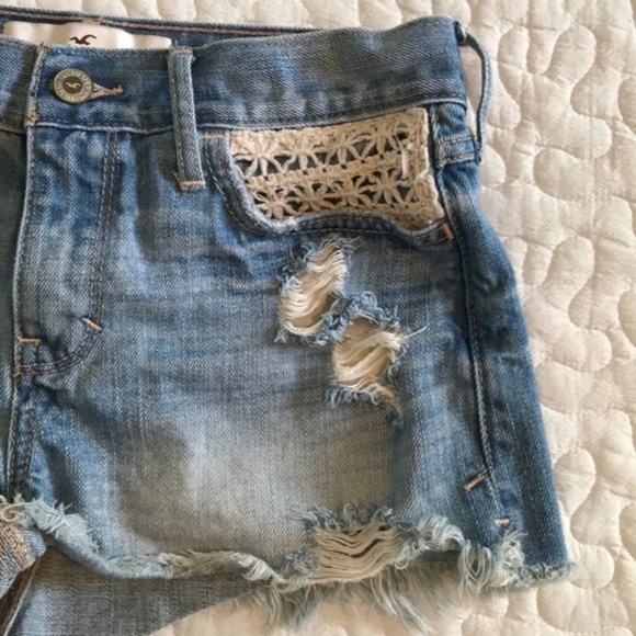Hollister Pants - Hollister Jean Shorts with Crochet
